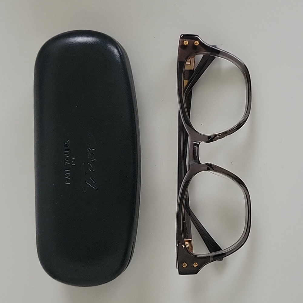 Kate Young for Tura - dark Grey crystal acetate eyeglasses